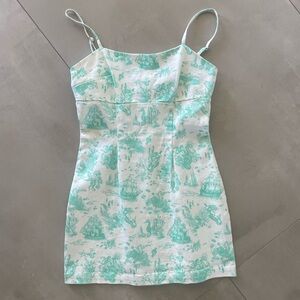 Avec Les Filles Underwater Toile Print Mini Dress
- Size 4